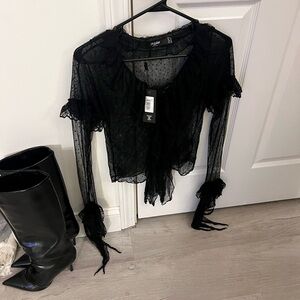 JADED LONDON Flamenco Frill Tull Blouse NYT